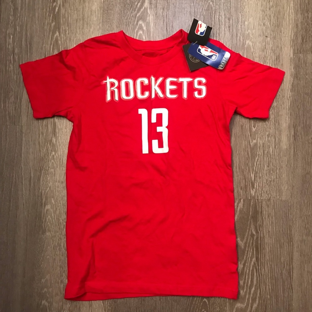 Houston Rockets James Harden NBA Jersey Style T-Shirt Boy’s Size M 10/12 NWT​